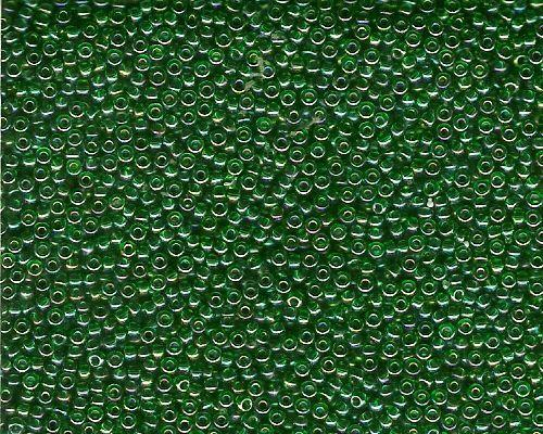 Miyuki Seed Beads 11/0 in Green/ Gold Transparent AB