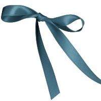 11mm Double Satin Safisa Ribbon in Antique Blue