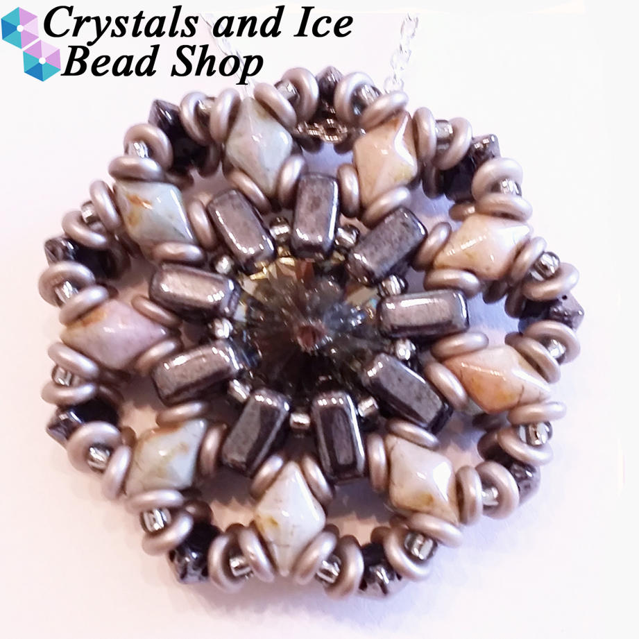 Diamond Celeste - Swarovski Rivoli Pendant Kit with DiamonDuo Beads - Stone