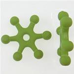 14x15x3mm Acrylic Snowflake Spacer - Green