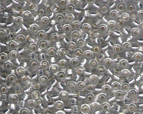 Miyuki Seed Beads 6/0 in Clear Trans. Silver Lined
