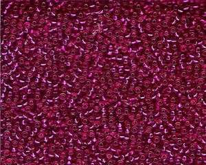 Miyuki Seed Beads 11/0 in Raspberry Trans. Silver Lined