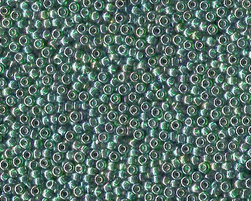 Miyuki Seed Beads 8/0 in Green/Gold Transparent AB