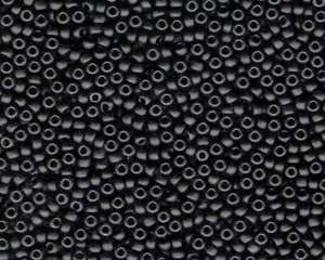 Miyuki Seed Beads 8/0 in Black Opaque Matte