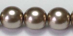8mm Czech Glass Pearl in Cocoa
