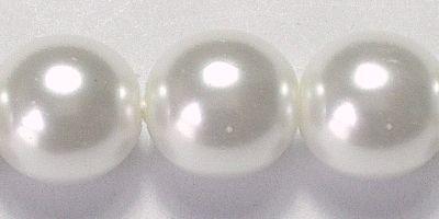 8mm Czech Glass Pearl in White