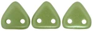 Czech Mates Two Hole 6mm Triangle in Olive Pearl