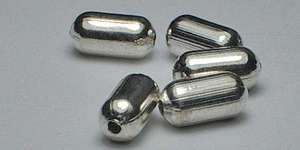 3*6mm Pill - Silver Plated