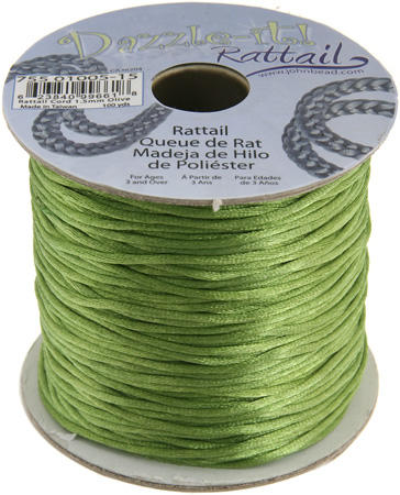 1.5mm Rattail Cord - Olive