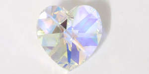14mm Swarovski Heart in Crystal AB