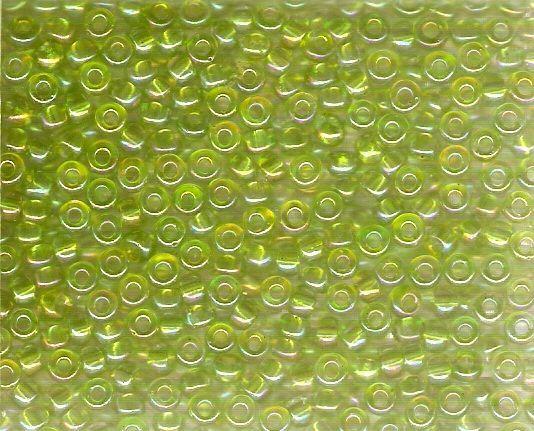 Miyuki Seed Beads 6/0 in Lime Green Trans. AB