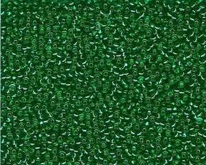 Miyuki Seed Beads 11/0 in Emerald Green Trans. Silver Lined