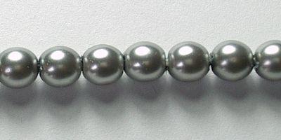4mm Czech Glass Pearl in Silver