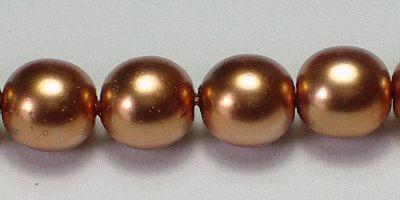 6mm Czech Glass Pearl in Copper