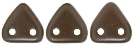 Czech Mates Two Hole 6mm Triangle in Bistre Pearl