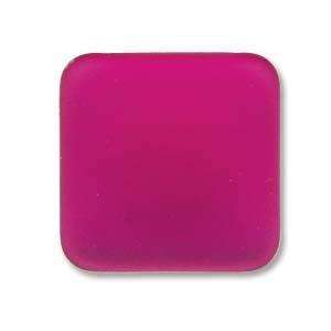 17mm Square Luna Soft Touch Cabochon in Raspberry
