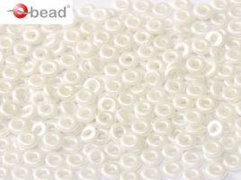 2x4mm O Bead in Pastel White