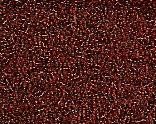 Miyuki Seed Beads 15/0 in Christmas Red Trans. Silver Lined