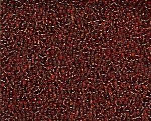 Miyuki Seed Beads 15/0 in Christmas Red Trans. Silver Lined