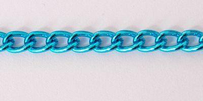 4x5.2mm Twisted Aluminium Chain in Oxidised Blue
