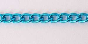 4x5.2mm Twisted Aluminium Chain in Oxidised Blue