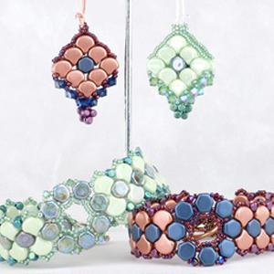 Flowering Ginko Bracelet and Earrings by Laura Graham