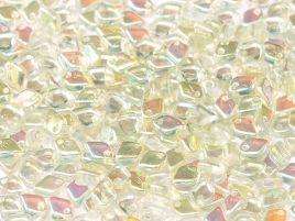 1.5x5mm Dragon Scale Bead in Crystal Green Rainbow