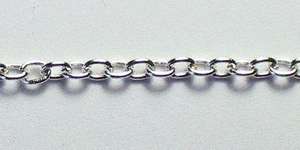 3x2mm Trace Chain in Silver Plate