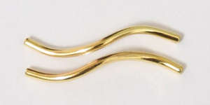 20mm Twisted Tube - Gold Plated