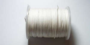0.5mm Waxed Cord - White