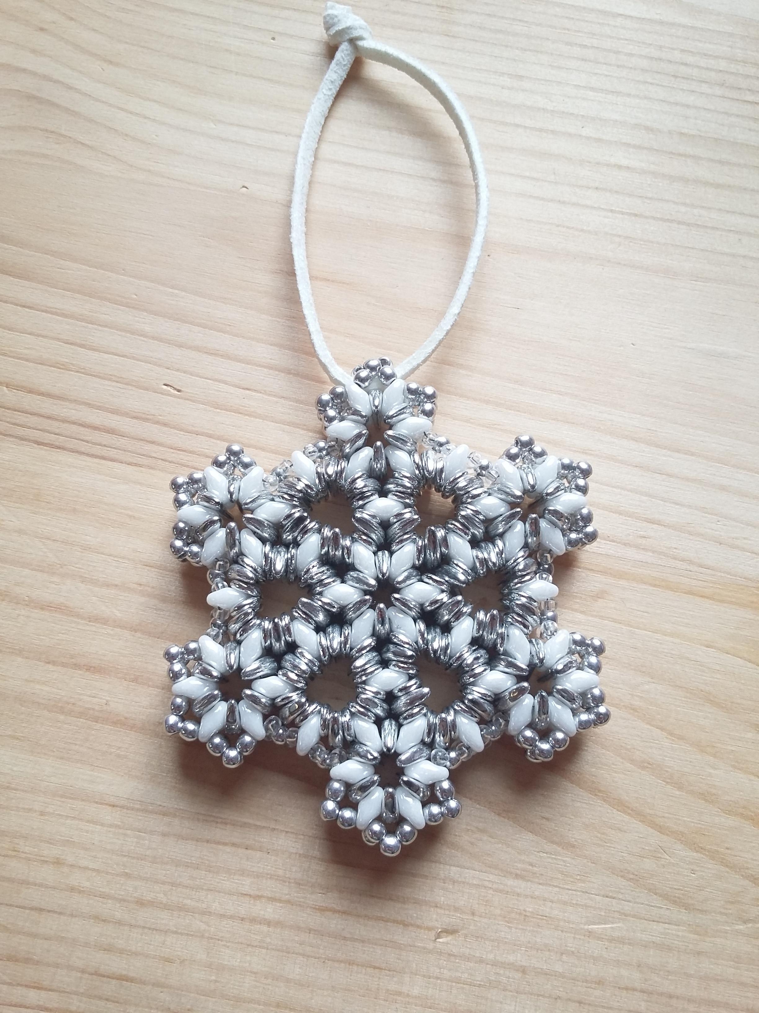 Beading Pattern - Snowflake Ornament