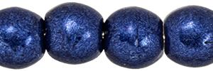 3mm Czech Glass Round Beads in Saturated Metallic Evening Blue