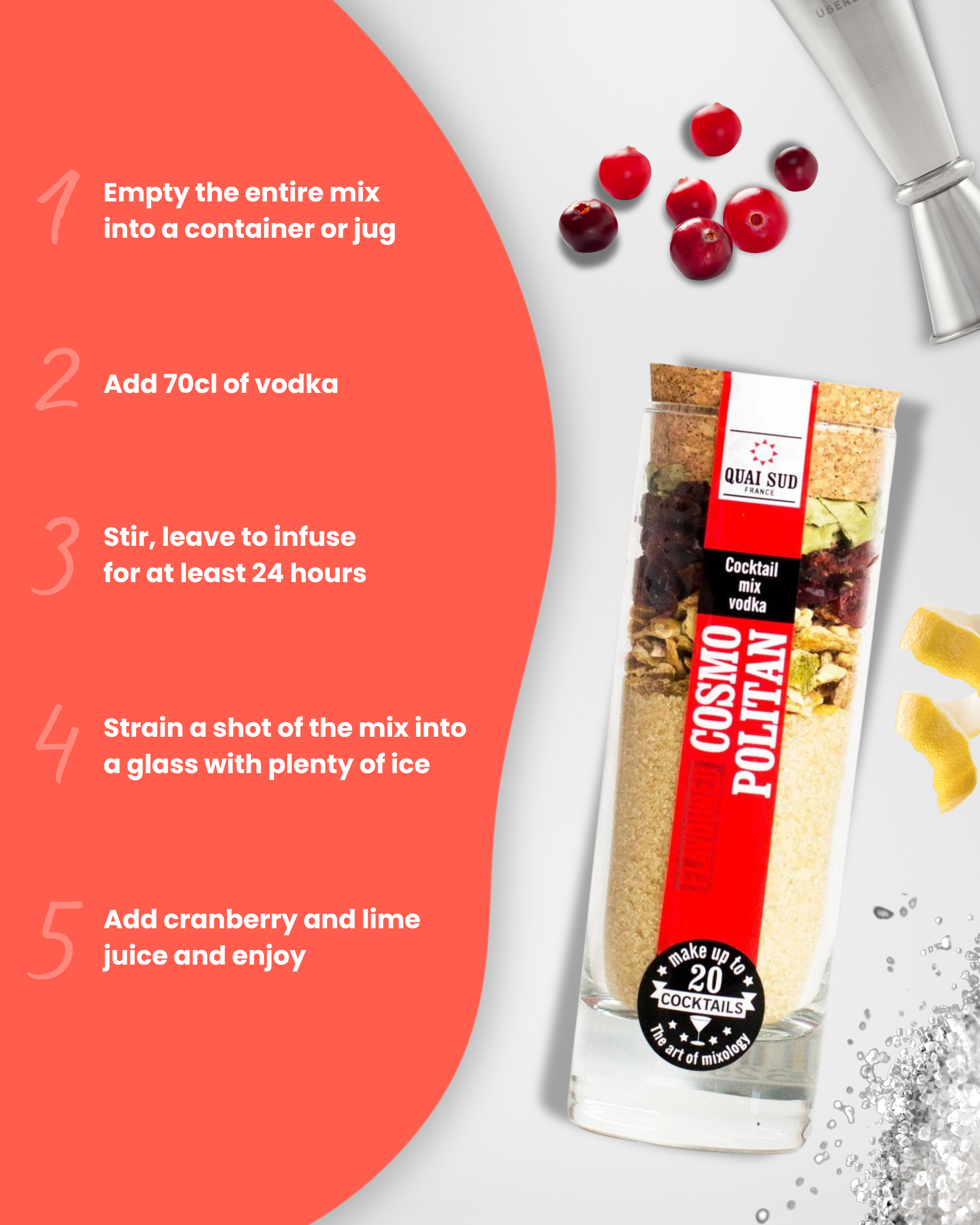 Cosmopolitan Cocktail Make Your Own Cocktail Kit