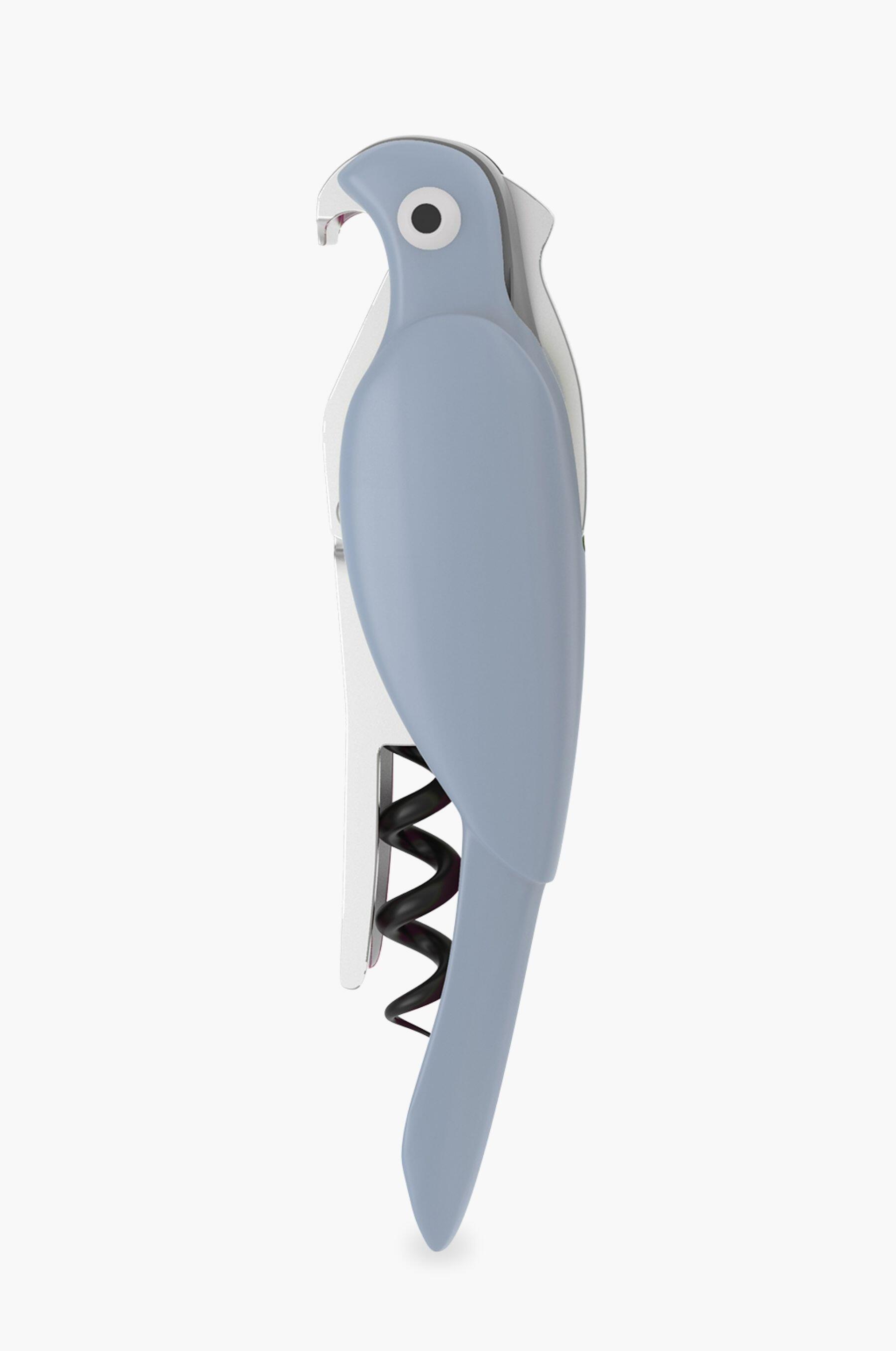 Budgie Bottle Opener Corkscrew Waiters Friend Blue
