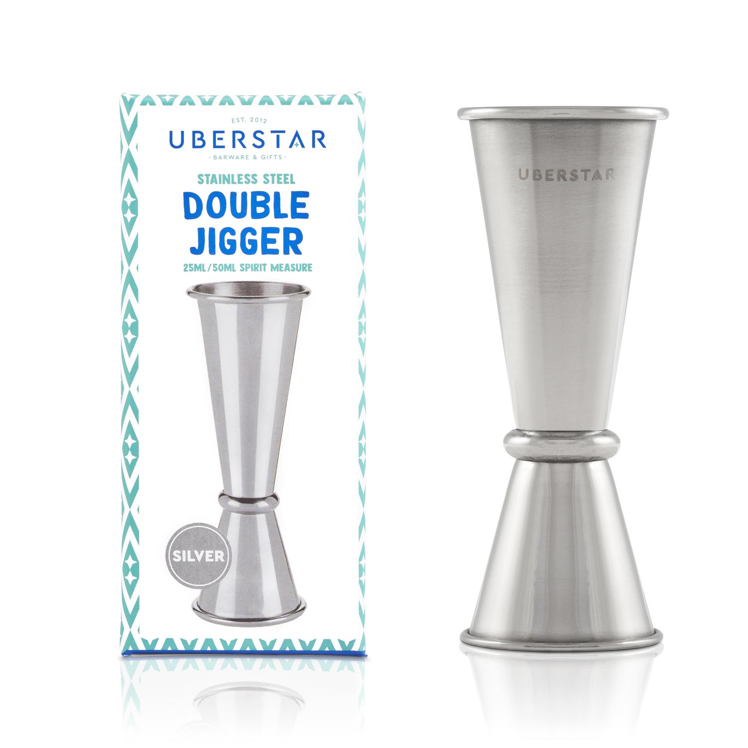 Uberstar Double Jigger - Silver - £8.99