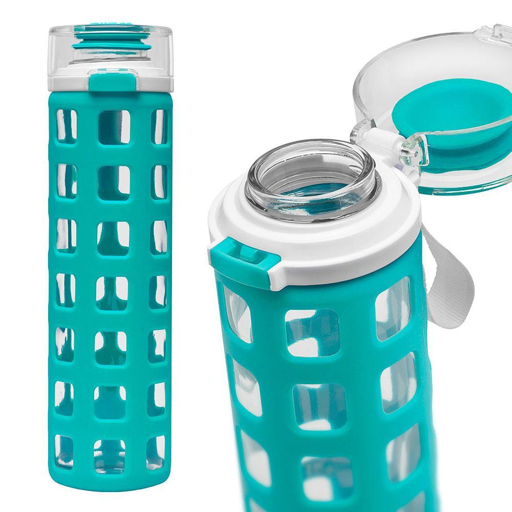 ELLO Syndicate Glass Water Bottle Teal Only £14.99