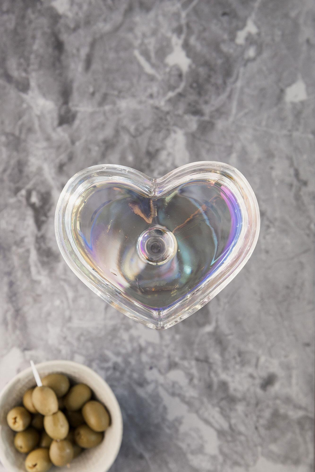 Iridescent Heart Chamapgne Coupes