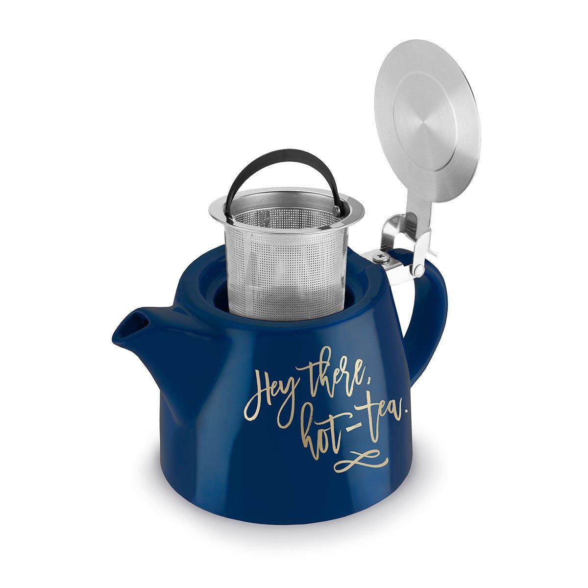 Harper Hey There, Hot-Tea Ceramic Teapot and Infuser - Only £26.99
