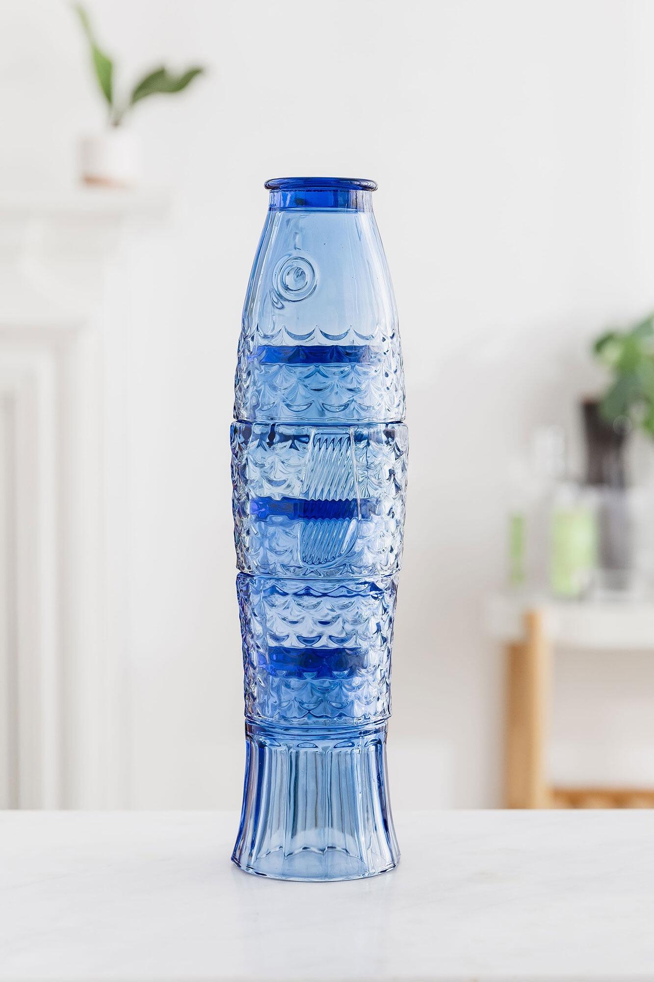 Fish Stacking Glass - Set of 4 250ml (Blue)