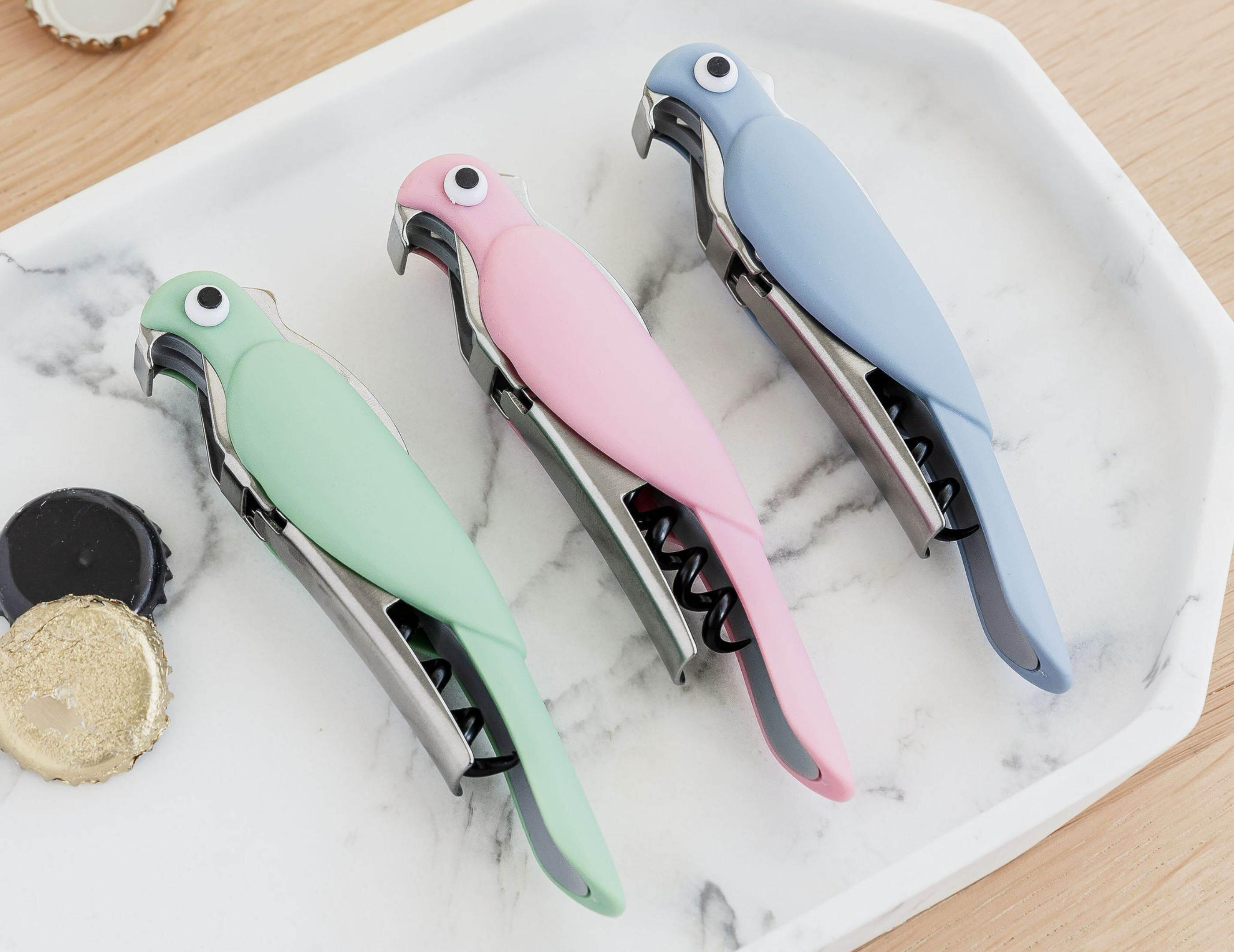 fun wine opener budgie