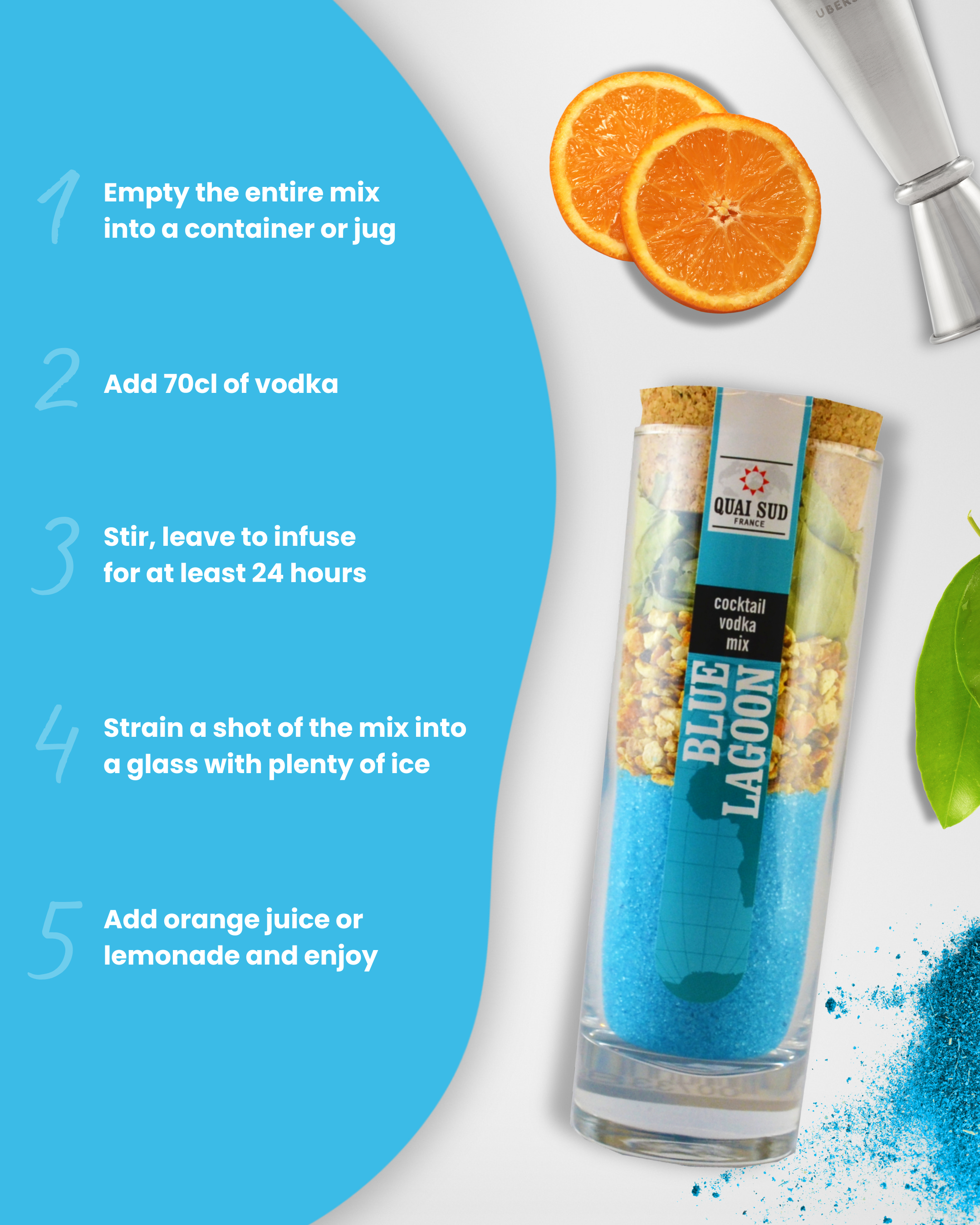Blue Lagoon Cocktail Make Your Own Cocktail Kit