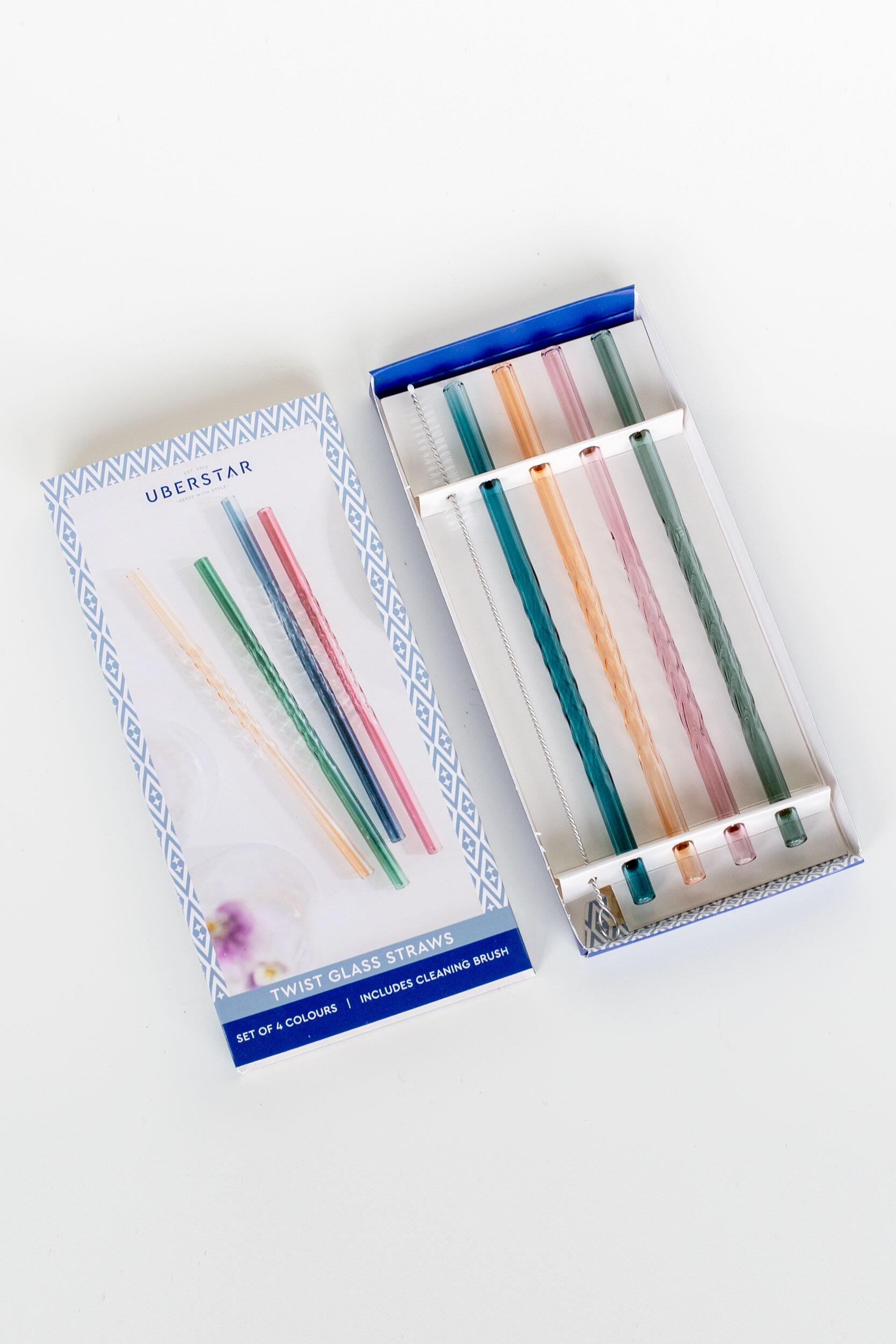Twist Glass Coloured Straws - On Trend Straws