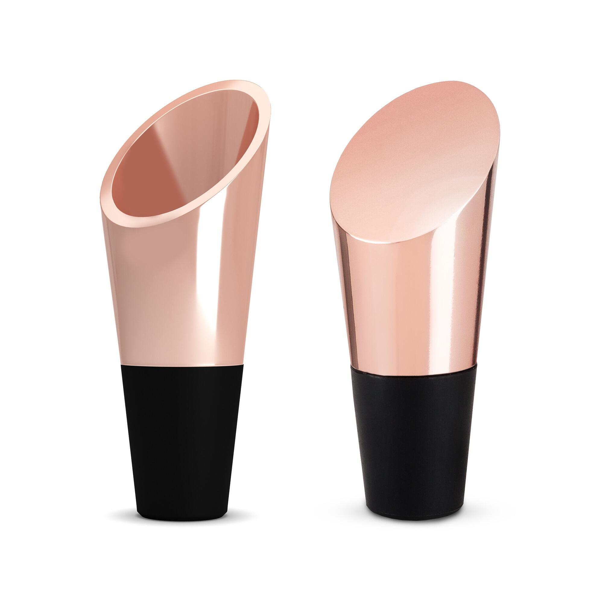 UBERSTAR Heavyweight Wine Pourer and Stopper - Rose Gold