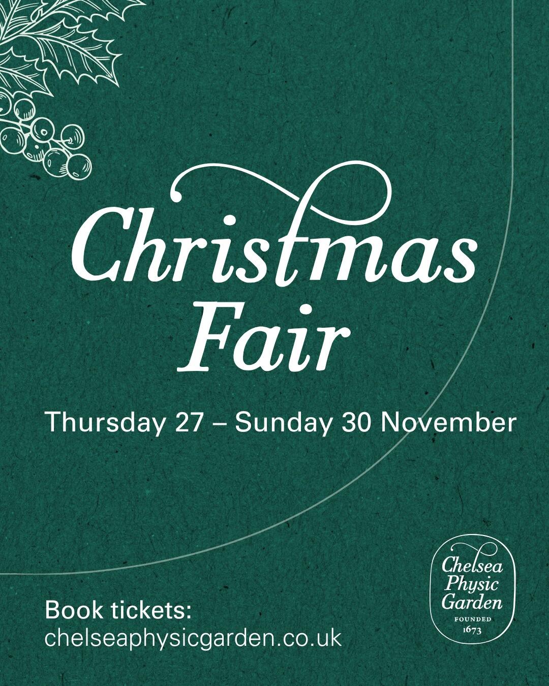 uberstar chelsea physic garden christmas fair 2025