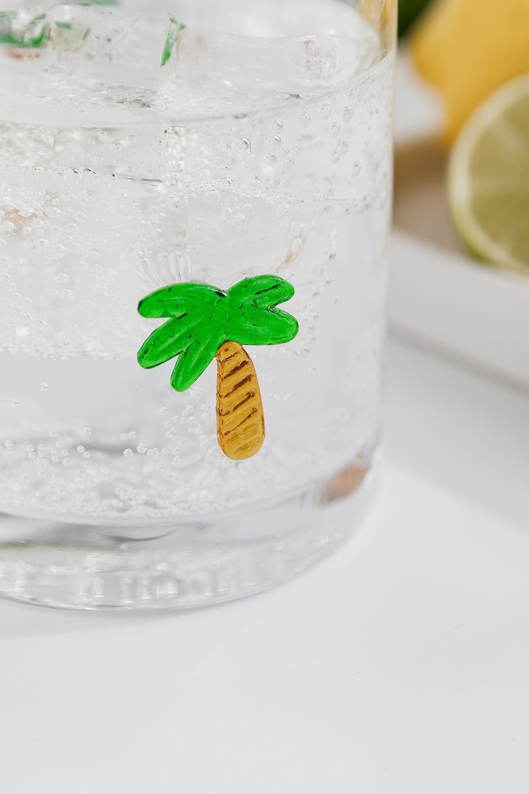 Palm Tree Glass Icon Tumbler