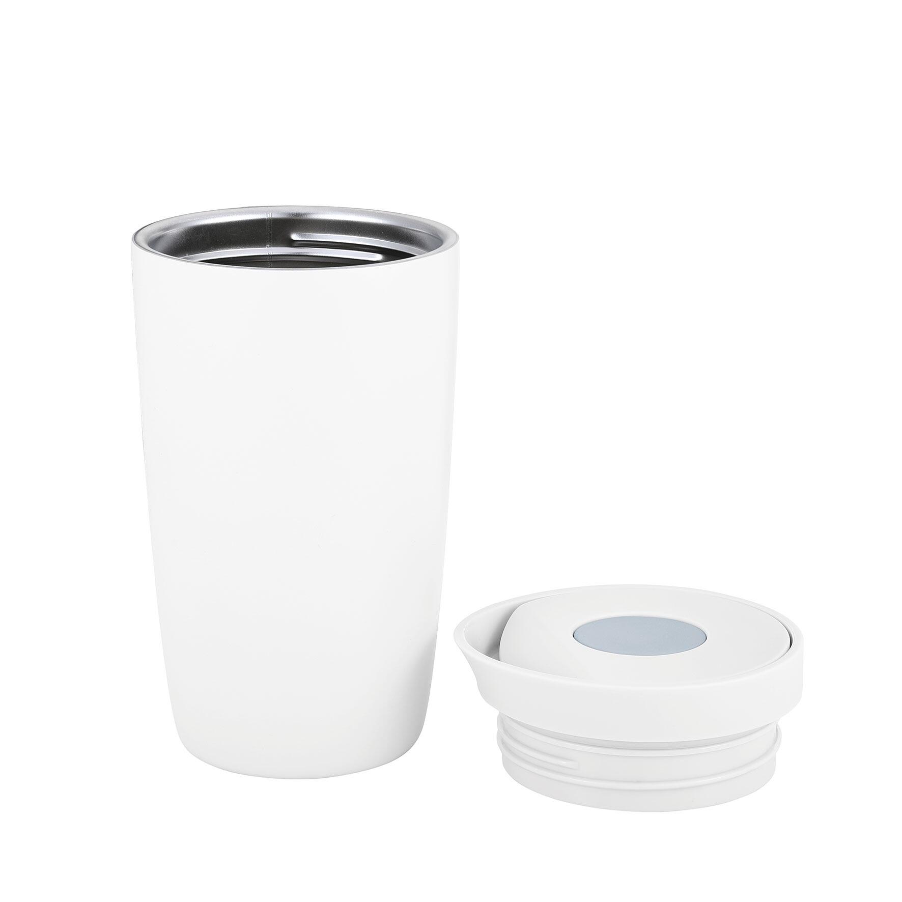 Radius Leakproof Double Wall Stainless Steel Travel Cup - White