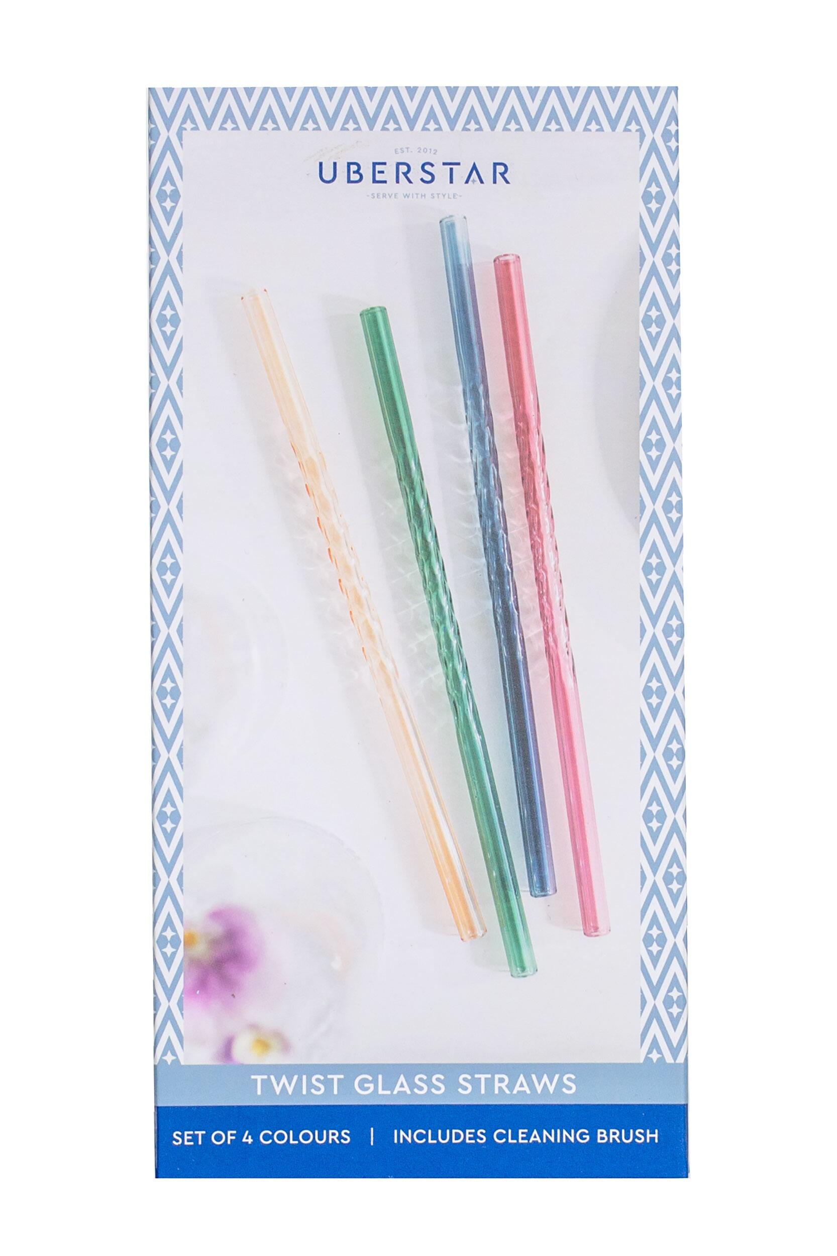 Reusable Straws Glass Straight Straws Set