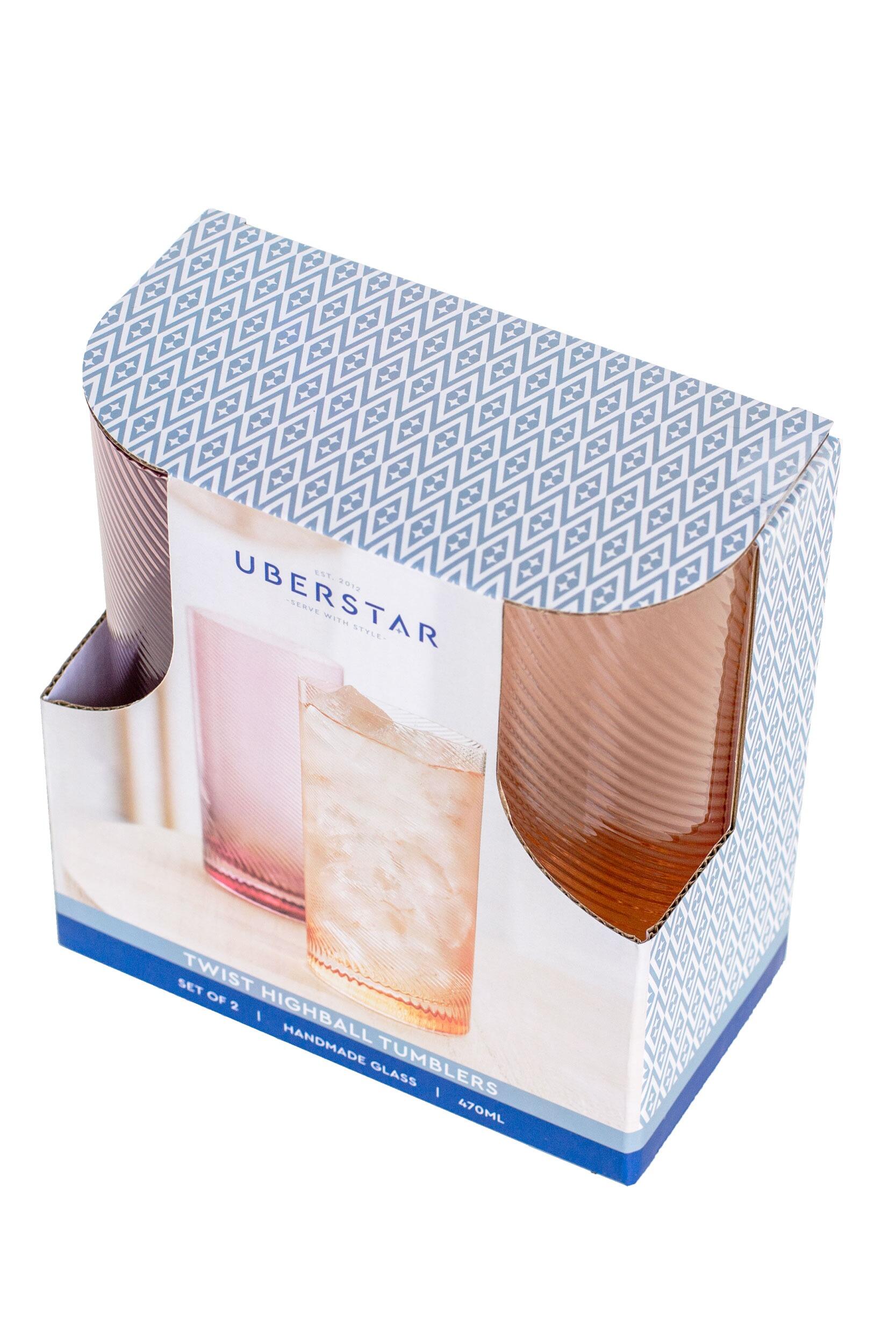 Coloured Glass Drinking Tumblers Uberstar