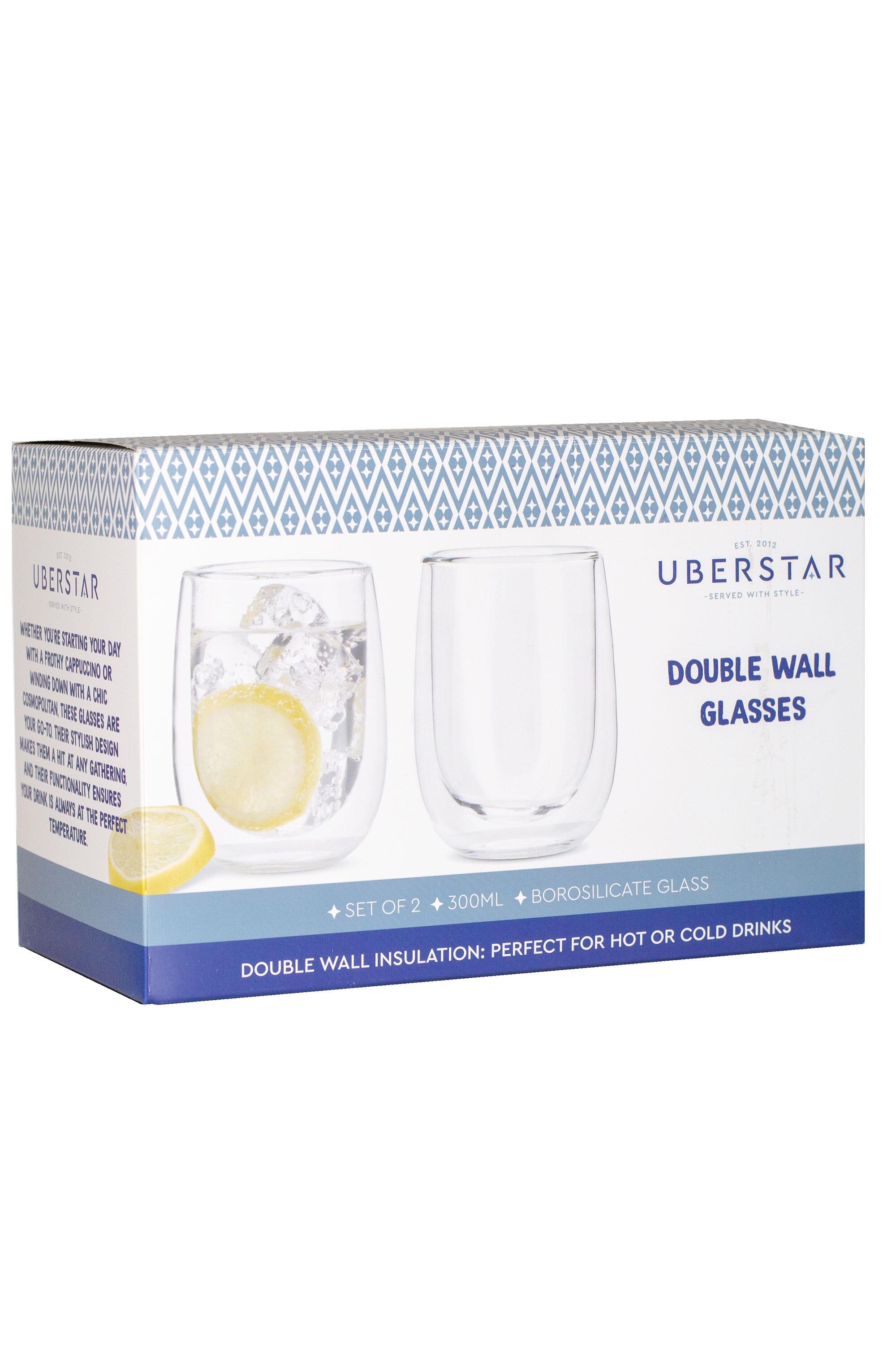 Double Wall Glasses Set of 2 for Hot Drinks