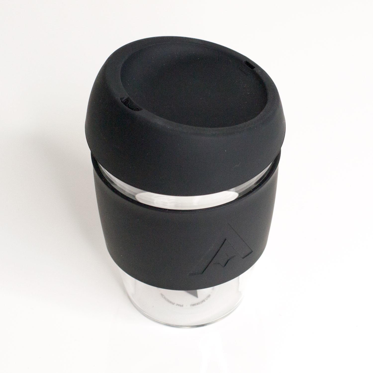 Uberstar Reusable Glass Travel Cup - Black - Only £14.99